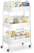 EAGMAK 3 Tier Rolling Cart Under Desk, Large Metal Storage Cart by Eagmak