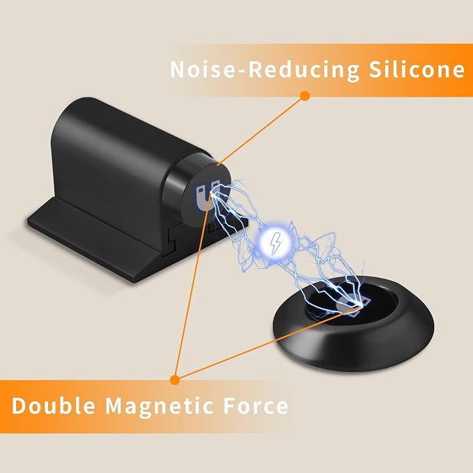 Bak Bo Magnetic Door Stoppers 2 Pack Bottom of Door Holder Keep Door Open No - Image 3