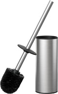 FORIOUS Toilet Brush and Holder Set Brushed Nickel, 304 Stainless Steel Long by FORIOUS