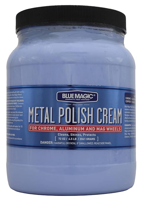 Blue Magic 550 Metal Polish Cream Non-Abrasive Tarnish and Oxidation Remover by BlueMagic
