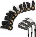 10pcs /Set Black Hybrid Iron Head Covers Protector by CRAFTSMANGOLF