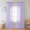 Chyhomenyc Sheer Lilac Curtains 90 inches Long 2 Panels, Light Filtering Soft by Chyhomenyc