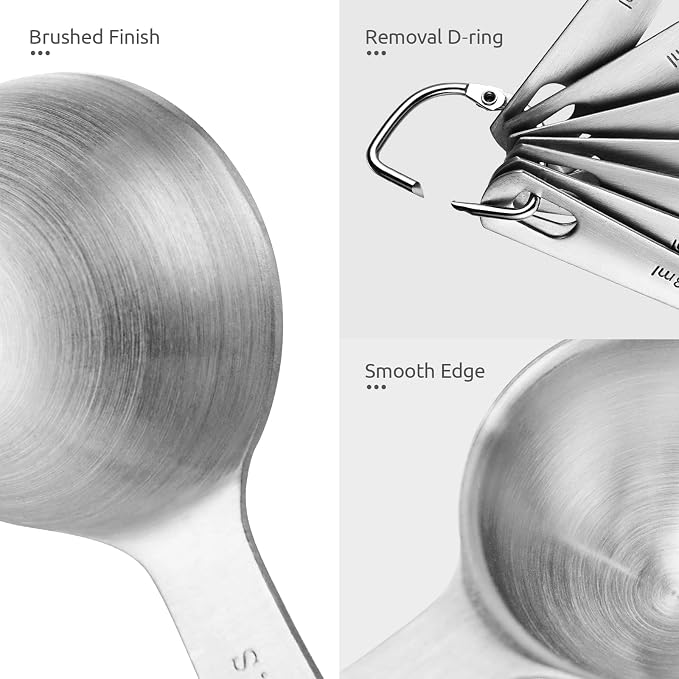 Measuring Spoons: U-Taste 18/8 Stainless Steel Measuring Spoons Set of 6 Piece: - Image 6