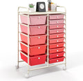 GOFLAME 15-Drawer Rolling Storage Cart, Utility Cart by GOFLAME