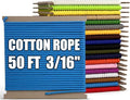 PerkHomy 500lb Cotton Rope 3/16" 50 ft Multi Purpose Utility Diamond Braided by PerkHomy