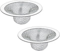 2PCS Tub Drain Hair Catcher by Seatery