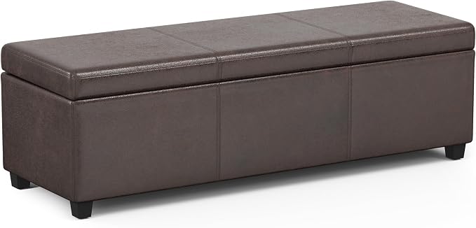 SIMPLIHOME Avalon 54 inch Wide Contemporary Rectangle Extra Large Storage by SimpliHome