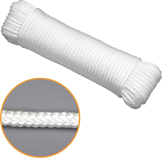 Gardzen 72' x φ1/4" White Rope, UV Resistant Rope - Image 2