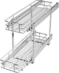 LOVMOR 2 Tier 5½" W x 21½" D, Individual Pull Organizer Kitchen Cabinet Storage by LOVMOR