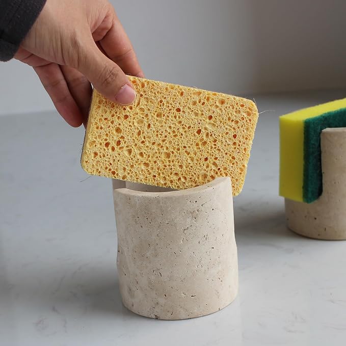 Natural Travertine Sponge Holder - Image 5