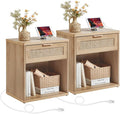 LEYAOYAO Rattan Nightstands Set of 2 by LEYAOYAO-Findtheshiningpointofyourideallife%EF%BC%81