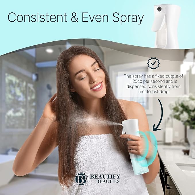 BeautifyBeauties Hair Spray Bottle – Ultra Fine Continuous Water Mister - Image 6