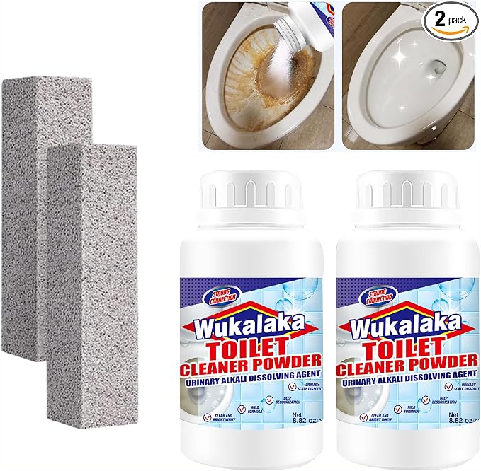 Pumice Stone for Toilet Cleaning Bowl Stick, Pumice Stone for Cleaning Hard by WUKALAKA