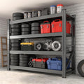 59" W Garage Shelving, Heavy Duty 4 Tier Metal Storage Shelves, Adjustable by Unknown