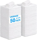 Shop Towel Rags, 50 Pack Reusable Shop Rags Bulk Microfiber Cleaning Cloth Lint by Unimade