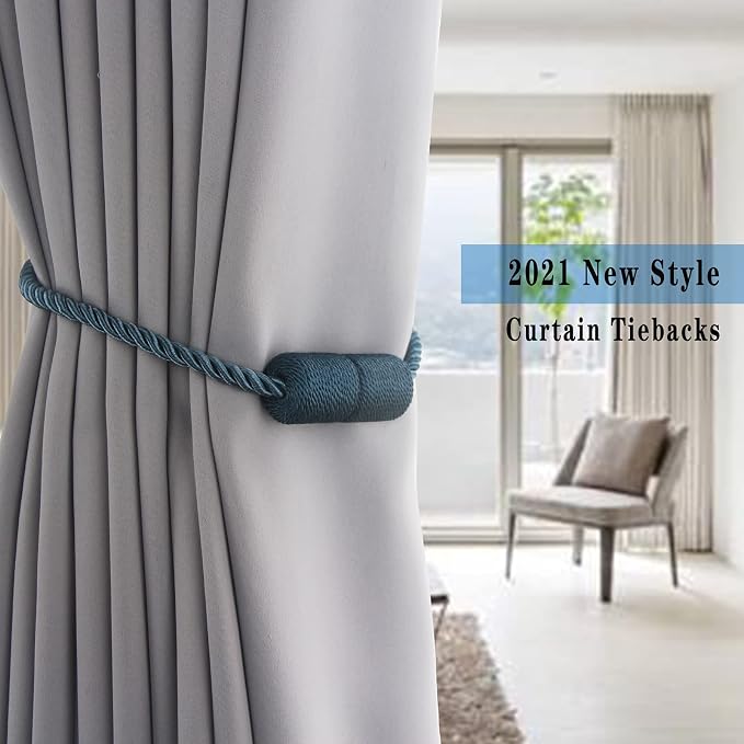 2 Pack Strong Magnetic Curtain Tiebacks Outdoor Elegant Decorative Tie Backs - Image 6