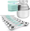Magnetic Measuring Cups and Spoons Set-Heavy Duty 304 Stainless Steel，Double by HOUJIP