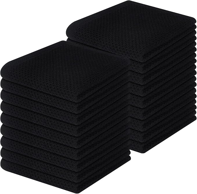 Homaxy 100% Cotton Waffle Weave Kitchen Dish Cloths, Ultra Soft Absorbent Quick by Homaxy