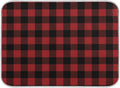 Red and Black Buffalo Plaid Dish Drying Mat 18x24 by Wamika