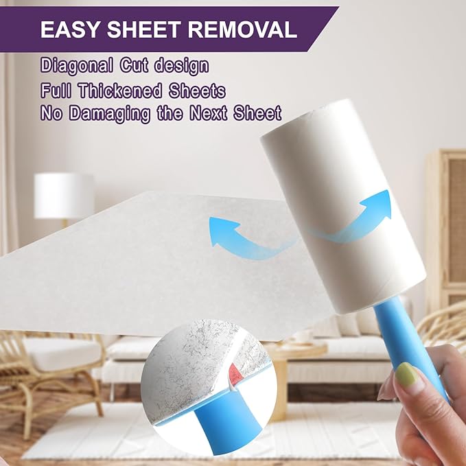 Lint Rollers for Pet Hair Extra Sticky, 220 Sheets/2 Lint Roller Refills - Image 4