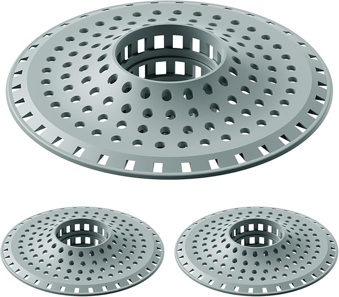 Shower Hair Drain Catcher, Silicone Bathtub Drain Hair Catcher Strainer by SayGoodbyetoHairClogging