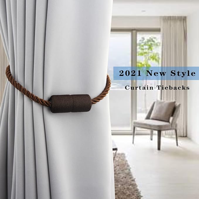 2 Pack Strong Magnetic Curtain Tiebacks Outdoor Elegant Decorative Tie Backs - Image 6