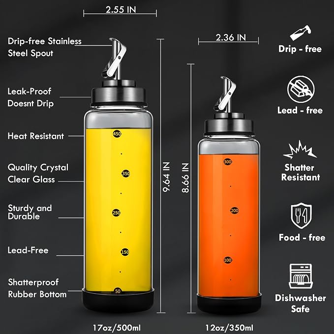 Glass Olive Oil Dispenser Bottle - Image 7