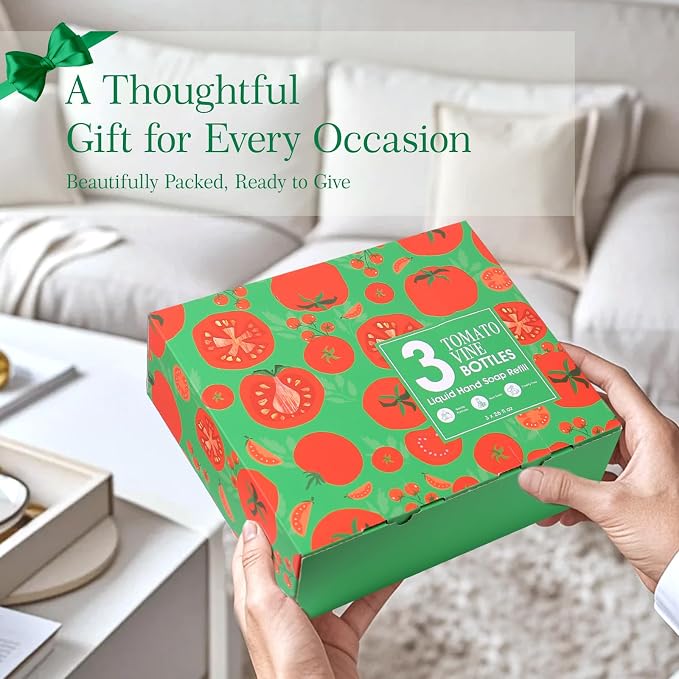 ROMIIE ZOI LIquid Hand Soap Refills Gift Set – Tomato Vine Scent – 3 x 26 Fl Oz - Image 7