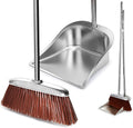Broom and Dustpan Set for Home, Heavy Duty Dustpans by SUTINE