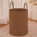 Large Woven Laundry Basket Hamper, 100L Cotton Rope Storage Bin by JMvicyroam