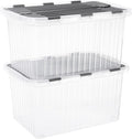 Superio Storage Bins with Lids, Stackable Totes, BPA Free, Odor Free, Organizer by Superio