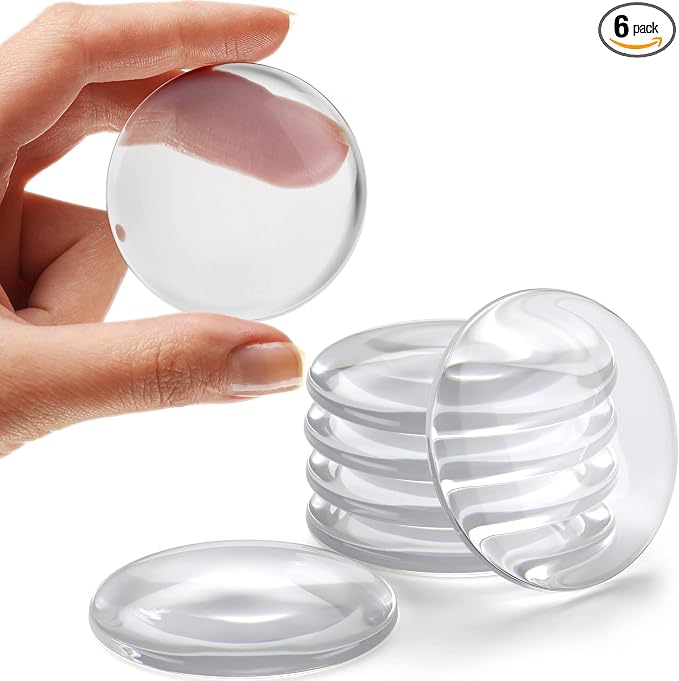 Strongest Home Wall & Door Handle Stopper 2" Set. 6 Pieces of Clear Rubber Door by STRONGESTHOME