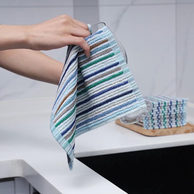 Oeleky Kitchen Dishcloths for Washing Dishes, Ultra Absorbent Dish Rags - Image 3