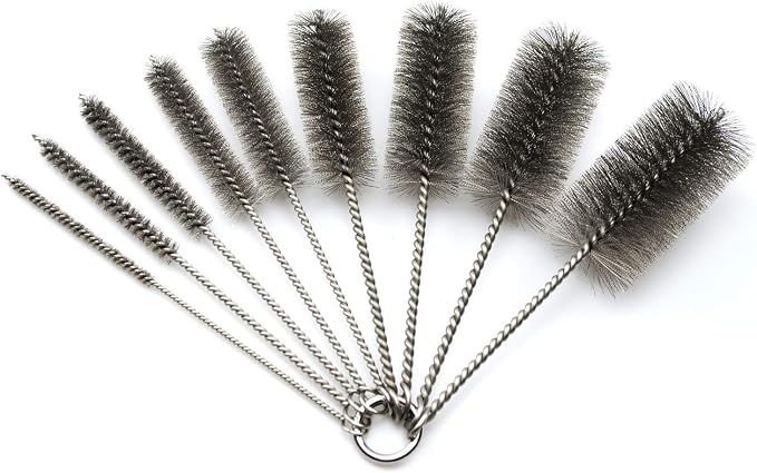 Pipe Cleaning Brush Set Stainless Steel Bristles, Stainless Steel Pipe Brush by Ctsyuqoo