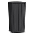 EasyUp Outdoor Trash Can with Lid, Waterproof and Sunscreen Resin Garbage Cans by EASYUP