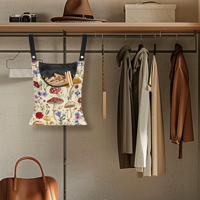 Mushroom Clothespin Bag with Hanging Hook - Image 5