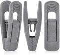 Grey Velvet Hangers Clips, Non-Slip Strong Velvet Hangers Clips by TOFIIGREM