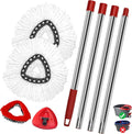 Spin Mop Handle Mop Heads Mop Base Mop Scruby Brush Replacement Sets Combo by GFRED