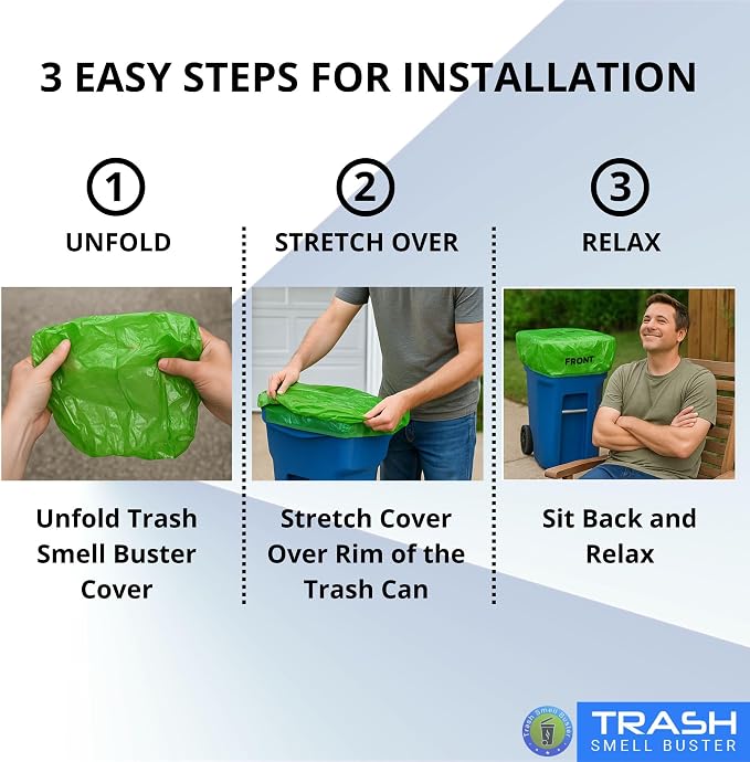 Outdoor Trash Can Cover Biodegradable Odor Eliminating Bag - Image 6