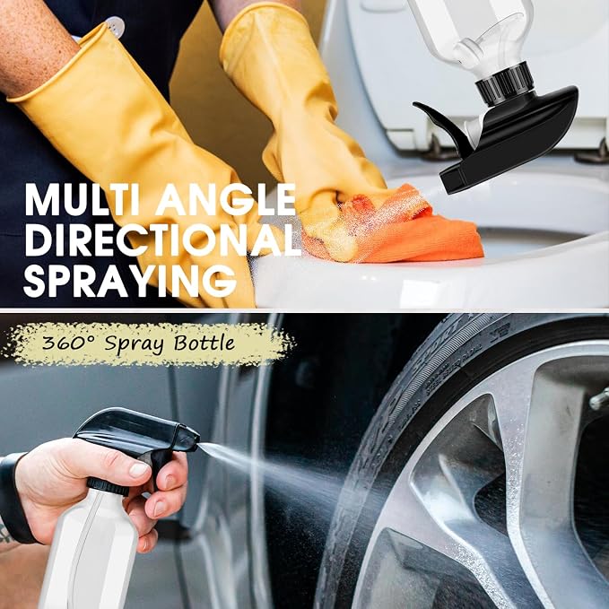 2 Packs Plastic Spray Bottles 360° Water Spray Bottle - Image 4