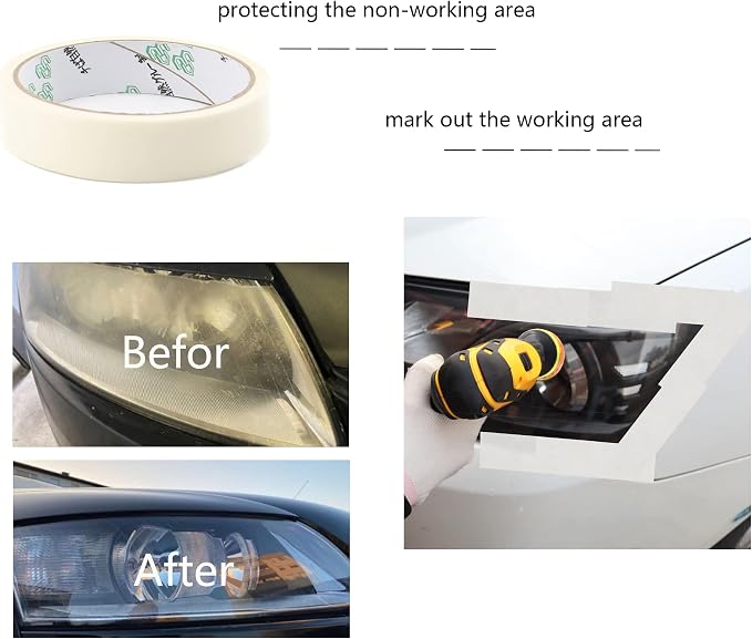 74PCS 3Inch Car Headlight Restoration and Polishing Kit, Sanding Discs - Image 7