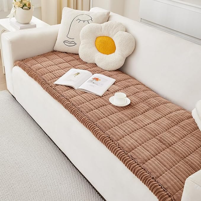 Couch Cover for Dogs Washable, Fuzzy Pet Couch Covers for 3 Cushion Sofa Pet by Awjcsv