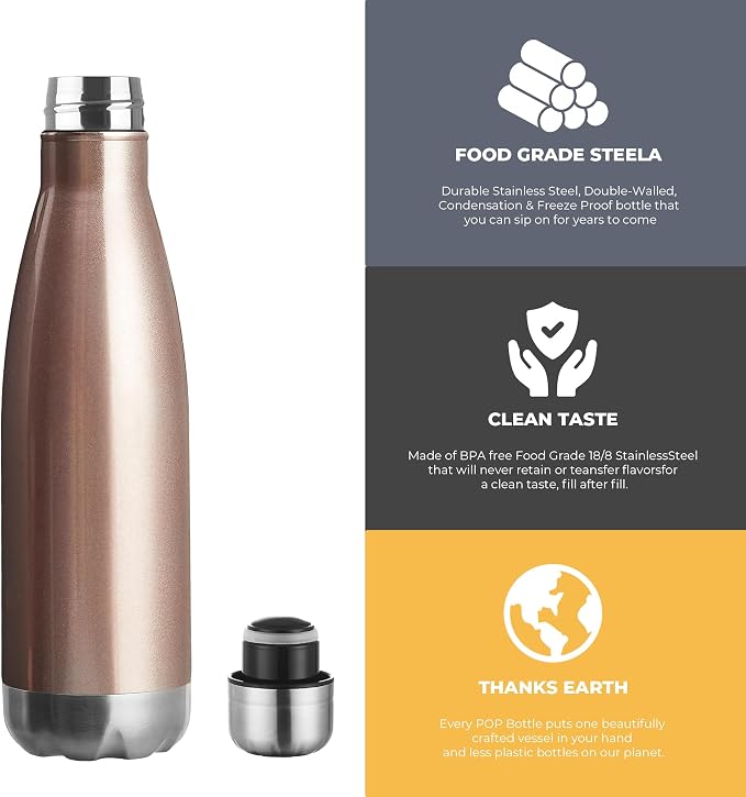 MEWAY 17oz Sport Water Bottle 12 Pack Vacuum Insulated Stainless Steel - Image 3