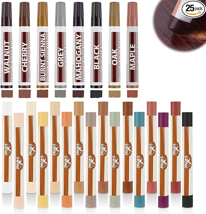 A-HEYIDA Wood Filler Sticks -16 Colors Wax Crayons by A-HEYIDA