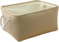 TheWarmHome Decorative Basket Rectangular Small Storage Basket Fabric Storage by TheWarmHome