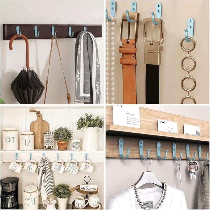 20PCS Heavy Duty Metal Wall Hooks, Coat Hooks - Image 4