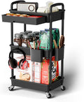 3 Tier Rolling Cart Organizer, Laundry Room Bathroom Organizers and Storage by Sorgion
