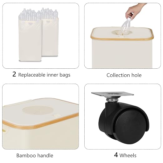 Recycling Bin for Kitchen, Indoor Home Recycle Bins - Image 2