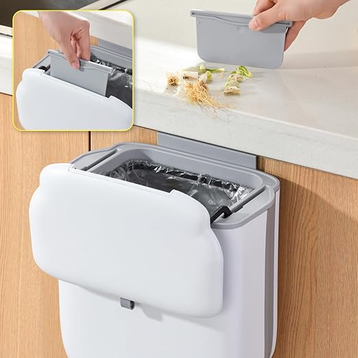 Soddeph 3.2 Gallon Foldable Hanging Trash Can - Image 4