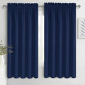 DWCN Bedroom Blackout Curtains 60 x 63 Inches Length 2 Panels Set, Solid by DWCN